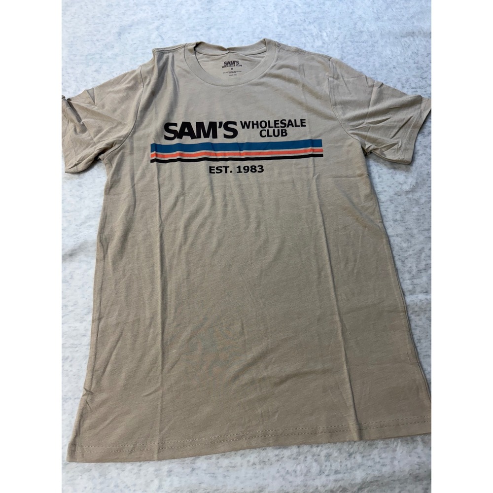 Sams Wholesale Club Retro Tee Tan 40th Anniversary Est 1983 UNISEX Large NWT